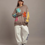 GA SUEDE POP-MOTIF CREW