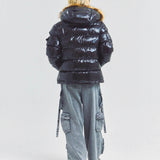 GA SHINY FUR PUFF-JACKET