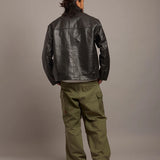 SKOOKUM.JE LAMB LEATHER CAR COAT