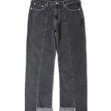 JE-FRINGE DENIM PANTS