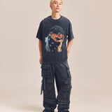 GA DENIM PARACHUTE CARGO PANTS