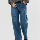【The Rolling Stones×JACKROSE】 シグネチャー・ワッペン デニムパンツ