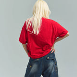 JE-クロップド丈・ロゴ SS TEE