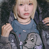 GALFY/ガルフィー 犬ダメージロンTee