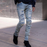 mnml【ミニマル】-X165 PAISLEY SKINNY FIT DENIM