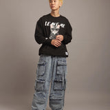 GA DENIM PARACHUTE CARGO PANTS
