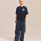 GA DENIM PARACHUTE CARGO PANTS