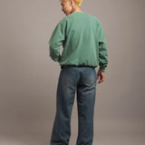 SCHOTT-SQUARE LOGO CREW SWEAT