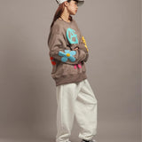 GA SUEDE POP-MOTIF CREW