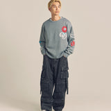 GA JQ-FLOWER＆LOGO KNIT