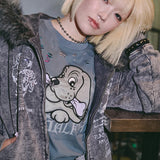 GALFY/ガルフィー 犬ダメージロンTee