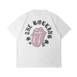 【The Rolling Stones×JACKROSE】 シルケット天竺・リップス&タン・ラインストーンSSTEE