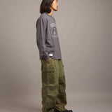 SCHOTT-COLOR FLOCKY BULLDOG LS　TEE