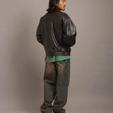 SKOOKUM.JE LAMB LEATHER ZIP JACKET