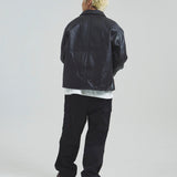 SCHOTT-LEATHER COACH JACKET