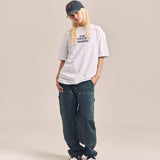 JE-ビンテージ加工・ダブルニーデニムパンツ