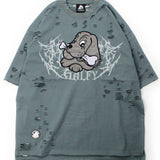 GALFY/ガルフィー 闇に溶かされし犬ダメージ SS Tee