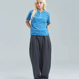 Healthknit/ヘルスニット INDIGO HENLEY NECK SHORT SLEEVE TEE