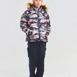 GA SHINY FUR PUFF-JACKET