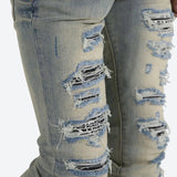 mnml【ミニマル】-X165 PAISLEY SKINNY FIT DENIM