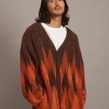 JE DIA/ARGYLE JQ SHAGGY KNIT CARDIGAN