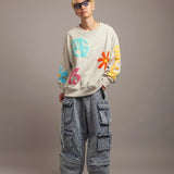 GA DENIM PARACHUTE CARGO PANTS