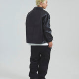 SCHOTT-LEATHER COACH JACKET