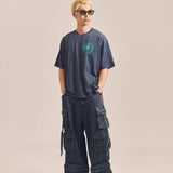 GA DENIM PARACHUTE CARGO PANTS