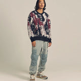 JE スプラッシュジャガードクルーニット