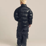 FUBU-Faux Leather Puffer Jacket