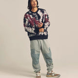 JE スプラッシュジャガードクルーニット