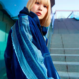 GA 切替DENIM ZIP HOODIE