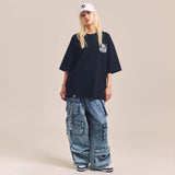GA DENIM PARACHUTE CARGO PANTS