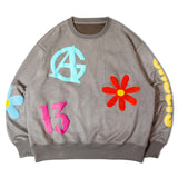 GA SUEDE POP-MOTIF CREW