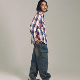 JE HEAVY FLANNEL CHECK WORK SHIRTS