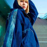 GA 切替DENIM ZIP HOODIE