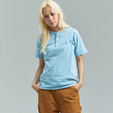 Healthknit/ヘルスニット INDIGO HENLEY NECK SHORT SLEEVE TEE
