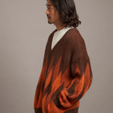 JE DIA/ARGYLE JQ SHAGGY KNIT CARDIGAN