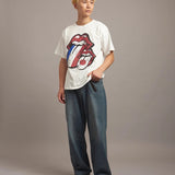 B-TRS PARIS/JPN PRINT&LINESTONE SS TEE