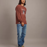 SCHOTT-COLOR FLOCKY BULLDOG LS　TEE