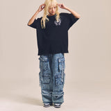 GA DENIM PARACHUTE CARGO PANTS