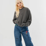 SEABEES/シービーズ TCワッフル ヘンリーネック・LSTEE