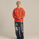 GA JQ-FLOWER＆LOGO KNIT