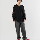 【The Rolling Stones×JACKROSE】 シグネチャー・ワッペン デニムパンツ