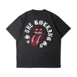 【The Rolling Stones×JACKROSE】 シルケット天竺・リップス&タン・ラインストーンSSTEE