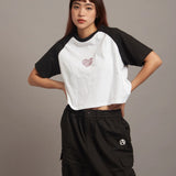 GA HEART ﾗｸﾞﾗﾝTEE ﾗｲﾝｽﾄｰﾝ