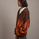 JE DIA/ARGYLE JQ SHAGGY KNIT CARDIGAN