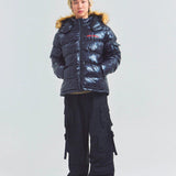 GA SHINY FUR PUFF-JACKET