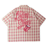【The Rolling Stones×JACKROSE】 ヴィンテージ加工･チェックSSシャツ(短丈)