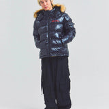 GA SHINY FUR PUFF-JACKET